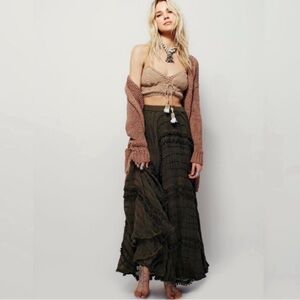 Free People - FP PinTuck Tassel Skirt Size XS